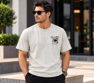 Nostalgia Prints Graphic Crewneck T-Shirt – Light Grey / Off-White (Bundle of 7)