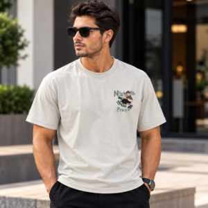 Nostalgia Prints Graphic Crewneck T-Shirt – Light Grey / Off-White (Bundle of 7)
