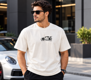 GT3 RS Minimalist Chest Graphic T-Shirt – Off-White / Cream (bundle of 10)