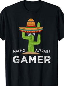 Nacho Average Gamer" Graphic Tee T-Shirt - Black (Bundle of 10 )
