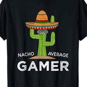 Nacho Average Gamer" Graphic Tee T-Shirt - Black (Bundle of 10 )